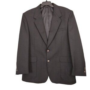 London Square | Black Wool Blend Suit Blazer Jacket | Size 44R